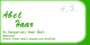 abel haar business card